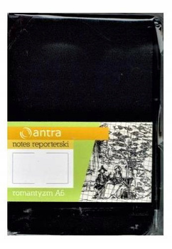 Notes Romantyzm A6 Gładki Czarny Antra