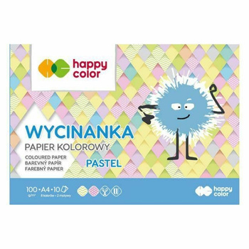 Blok Wycinanka Pastel, A4, 10 Ark, 100 G, Happy Color