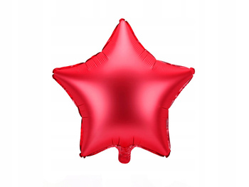 Balon Foliowy Gwiazdka, 48cm, Czerwony Partydeco