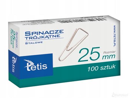 Spinacze Trójkątne 25Mm A"100 Tetis