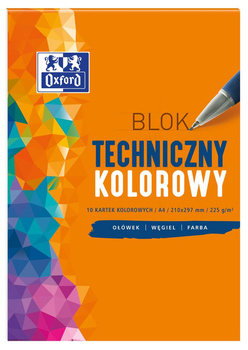 Blok Techniczny A4 10K 225G Kolor Oxford