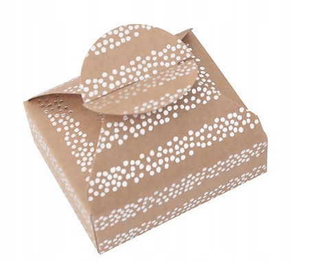 Pudełka Candy 6X7,5X2,5 Cm, Srebrne Paski, 4 Szt. DpCraft