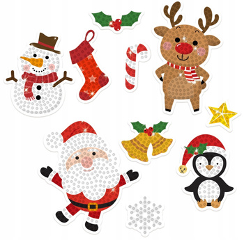 Haft Diamentowy Naklejki Wesołe Święta Dpcraft