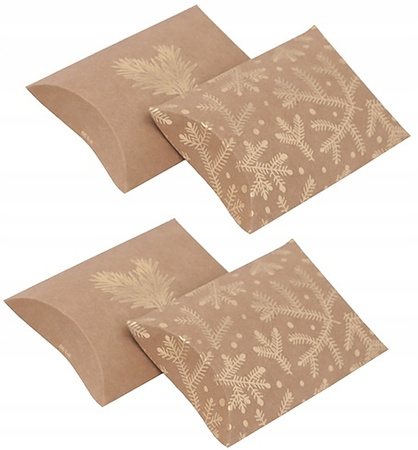Pudełka Pillow 10X11 Cm, Śnieżynki, 4 Szt. DpCraft