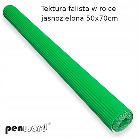 Tektura Falista W Rolce Jasnozielona 50x70cm. Penword