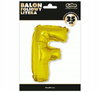 Balon Foliowy "Litera F", Złota, 35 Cm Godan