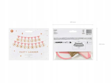 Baner Pierścionki ''Wieczór Panieński'', Mix, 2.5 M Partydeco