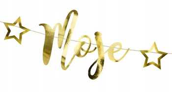 Baner Moje Urodziny, Srebrny, 16,5X90Cm Partydeco