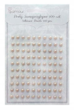 Perły Samoprzylepne 5 Mm, 100 Szt. Beige Dpcraft