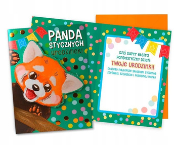 Karnet DKP-055 Urodziny dziecięce (czerwona panda)