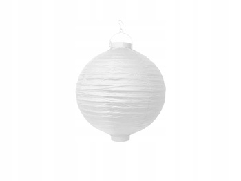 Lampion Papierowy, Biały, 20 Cm Partydeco