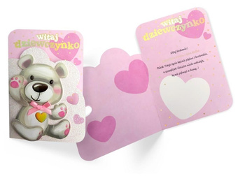 Karnet Dk-785 Narodziny (Dziewczynka) Kukartka