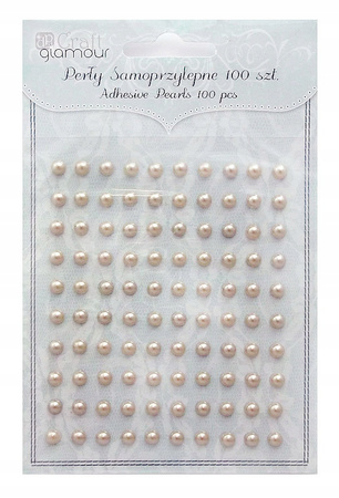 Perły Samoprzylepne 5 Mm, 100 Szt. Beige Dpcraft