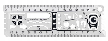 Linijka Geonotes Wielofunkcyjna 15 Cm Maped, 1 Sztuka