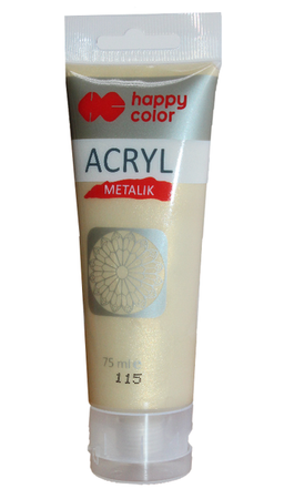 Farba Akrylowa 75 Ml, Jasne Złoto Metali Happy Color