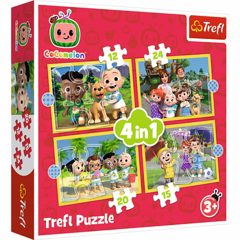 Puzzle 4w1 Cocomelon, Poznaj Bohaterów Trefl