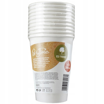 Kubki papierowe białe (10 szt.)