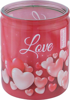 Świeca W Szkle 82/68 Love Czerwone Bolsius