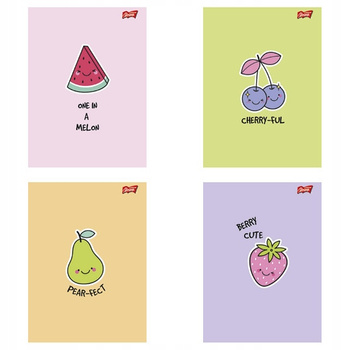 St. Majewski Zeszyt okładka laminowana A5 Funny Fruits linia 32 kartki