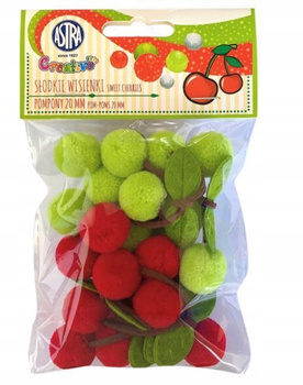 Pompony 20Mm-Słodkie Wisienki 6842 Astra