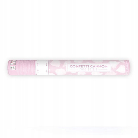 Tuba Z Płatkami Róż, Biały, 40Cm Partydeco