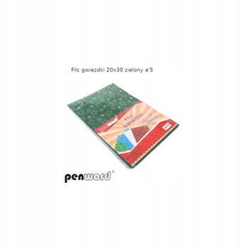 Filc Gwiazdki 20X30 Zielony A'5. Inna..