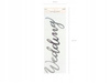 Baner Wedding, Srebrny, 16,5X45Cm Partydeco