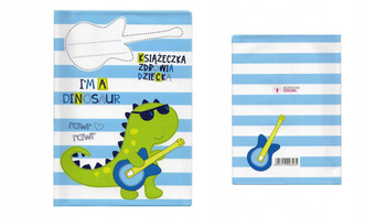 Okładka Książeczka Zdrowia dinozaur Biurfol
