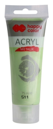 Farba Akrylowa 75Ml, Limonka Metalik, Happy Color