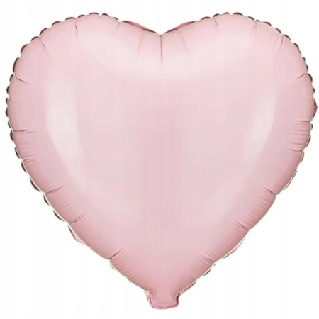 Balon Foliowy Serce, 45 Cm, Jasny Różowy Partydeco
