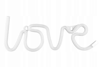 Neon Led - Love, Biały, 34,5x13cm Partydeco