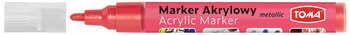 Marker Akrylowy TO-402 Czerwony Metalic 1 sztuka Toma