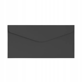 Koperta Dl Gładki Czarny K Galeria Papieru
