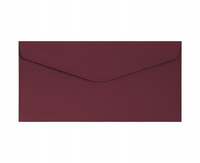 Koperta Dl Gładki Bordowy 120g 10szt Galeria Papieru
