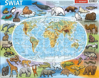 Puzzle Ramkowe - Świat Fizyczna Demart