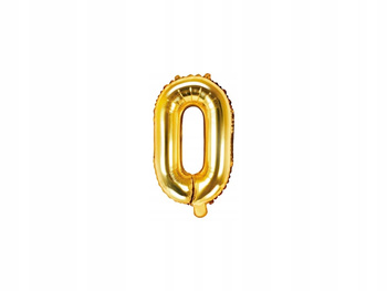 Balon Foliowy Litera "O", 35Cm, Złoty Partydeco