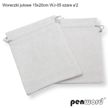 Woreczki Jutowe 15x20cm Wj-05 Szare 2szt Penword