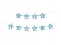 Baner Baby Shower, 290x16.5 Cm, Jasny Niebieski Partydeco