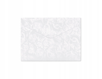 Koperta C6 Róże Biały 120g 10szt 280211 Galeria Papieru