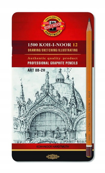 Ołówek Grafitowy 1500 - 1502/II 8B-2H (12Szt) Kohinoor