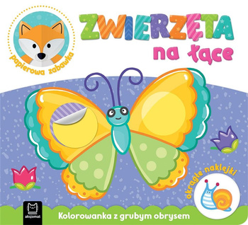 Zwierzęta Na Łące. Kolorowanka Z Grubym Obrysem, Okrągłe Naklejki, Papierowa Zabawka Aksjomat