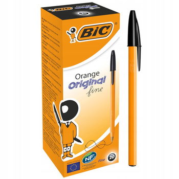 Długopis Orange Czarny 20 sztuk Bic