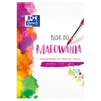 Blok Do Malowania Oxford A4 20K 120G Biały Oxford