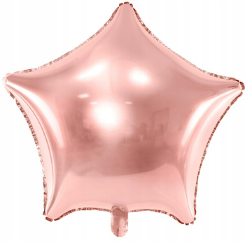 Balon Foliowy Gwiazdka, 48cm, Różowe Złoto Partydeco