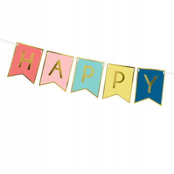 Baner Happy Birthday, Mix, 15 X 175 Cm Partydeco