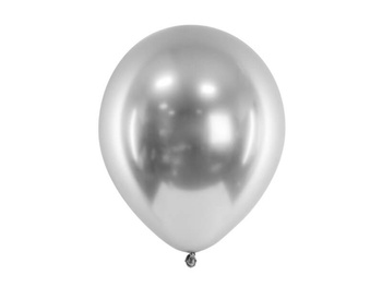 Balony Glossy 30cm, Srebrny Partydeco
