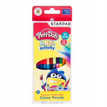 Kredki Ołówkowe 2 Stronne 24 Kol Trójkątne Playdoh Starpak