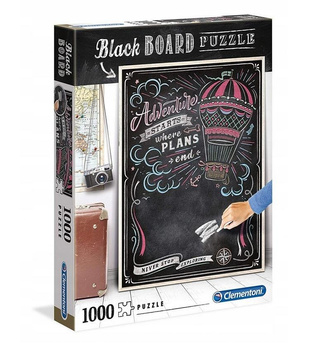 Puzzle 1000 Black Board Travel. Clementoni