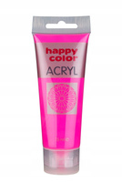 Farba Akrylowa 75Ml, Różowy Fluo, Happy Color