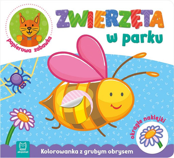 Zwierzęta W Parku. Kolorowanka Z Grubym Obrysem, Okrągłe Naklejki, Papierowa Zabawka Aksjomat
